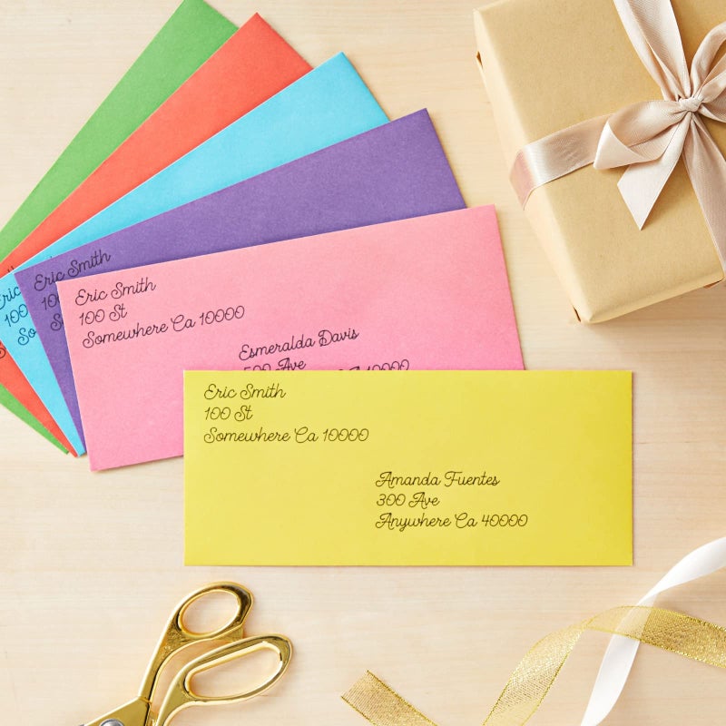 Sustainable Greetings Business Mailing Envelopes - Assorted Color Envelopes - Gummed V-Flap Seal - High-Volume Bulk Office Supply - 4.125 x 9.5 in, Pack of 120, Multicolored - Image 2